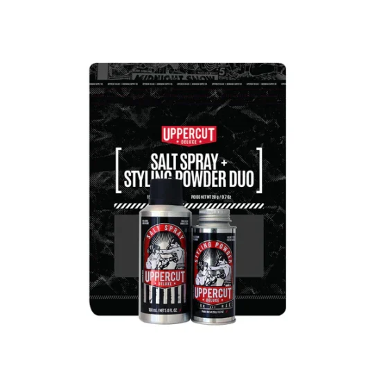 Uppercut Deluxe Druskos Purškiklio ir Formavimo Pudros Rinkinys (Duo Kit)