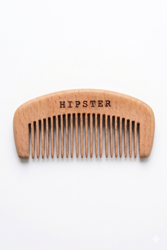 Trumpos medinės HIPSTER šukos